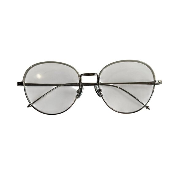 Eyeglass Frames in Silver With White Accents